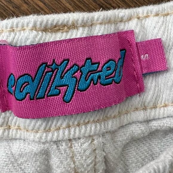 Edikted Ayla Low Rise Baggy Carpenter Jeans White Sz S - Picture 9 of 10